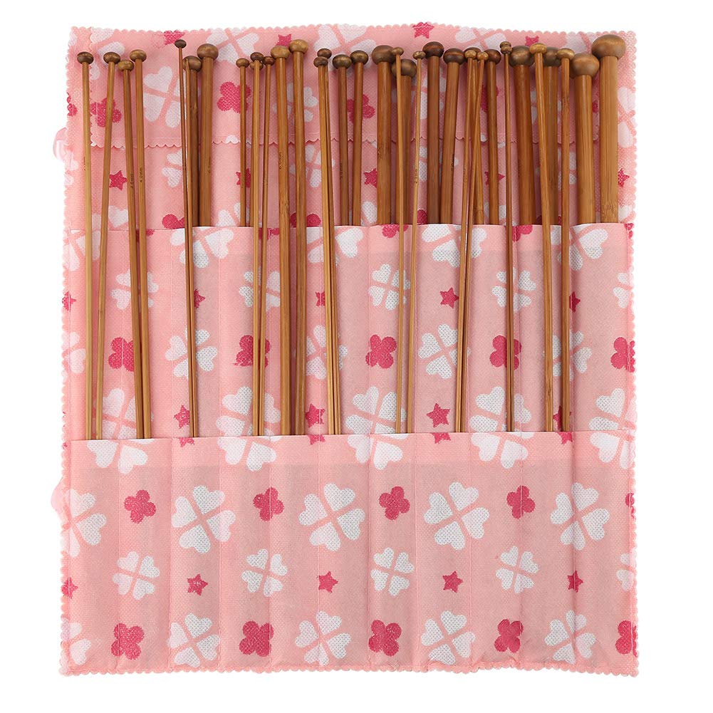36Pcs Wooden Knitting Needle Knitting Needles Set Knitting Needles Single Point Carbonized Knitting Needles 0.2-1cm for DIY Scarf Sweater