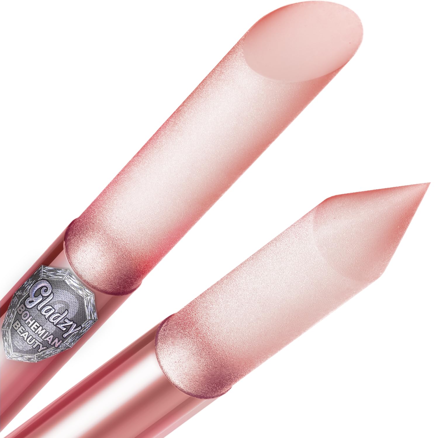 Glass Cuticle Pusher by GLADZY - Manicure Stick, Genuine Czech Quality, Professional Precision Filing Cuticle Remover, Abrasive Surface Never Wears Out