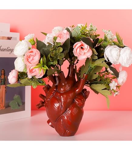 Amazon.com: Seletti Love in Bloom Heart Vase, White : Home & Kitchen