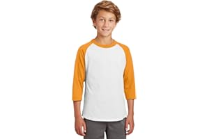 Sport-Tek-Youth Colorblock Raglan Jersey YT200 (/White/Gold) [Apparel]