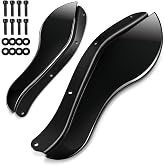 Amazicha Motorcycle Windshield, Fairing Air Deflectors Side Wings, Adjustable Wind Deflectors Compatible for Harley Electra Glide Street Glide Trike Glide 2008-2013, Black