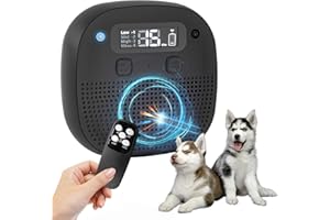 LEKAYWE Dog Barking Deterrent Devices, Rechargeable Anti Barking Device for Dog, 60ft Remote Control Ultrasonic Stop Barking Dog Devices with Adjustable Modes & Frequencies, Barks No more Dog Training Device