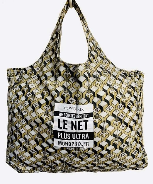 Amazon Co Jp モノプリ Monoprix エコバッグ ブラック X ゴールド 並行輸入品 ホーム キッチン