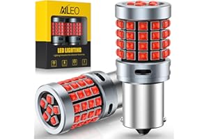 AILEO 1156 LED Bulb Red, 500% Super Bright 54-SMD 3030 Chip, BA15S 7506 P21W LED Replacement for Tail Lights, Brake Lights, Stop Lamp, Parking Light, Pack of 2
