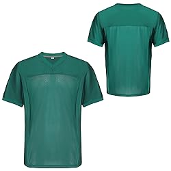 Aumudle Men Blank Plain Football Jersey Practice