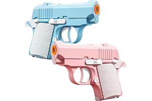 Hikewintoy 2 Pack Cool Fidget 1911 Toy Gun, 3D Printed Mini Stress Relief Toys, Fidget Toys Suitable for Relieving ADHD & Anxiety Relief, for Adults and Kids (Pink-White)