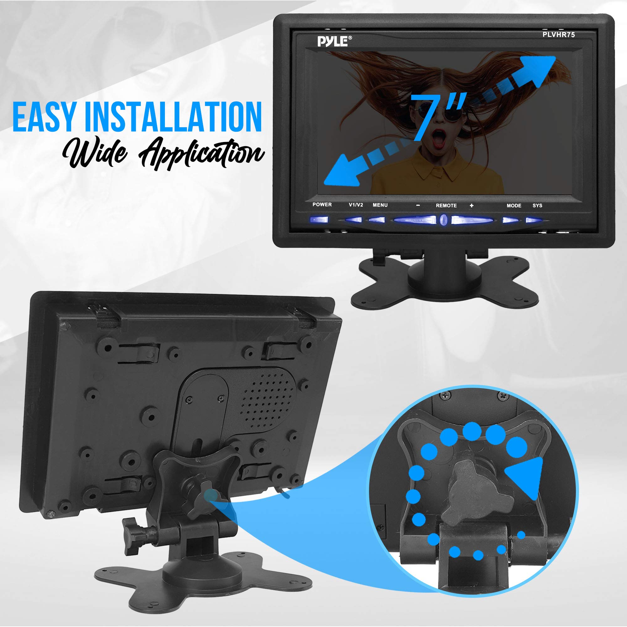 Mua Pyle Headrest Monitor, 7inch TFT LCD Widescreen w/ 2 Video Inputs