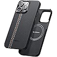 pitaka Case for iPhone 15 Pro Compatible with MagSafe, Slim & Light iPhone 15 Pro Case 6.1-inch with a Caseless Touch Feeling, 600D Aramid Fiber Made [Fusion Weaving - Rhapsody]