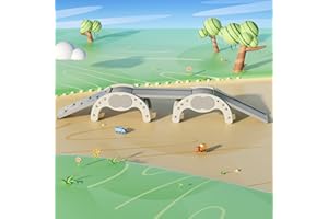 LUUYOUU Children's Indoor Climbing Slideway Swing Playground 4-in-1 Function: Slide, Rock Climbing, Balance Board and Cradle Safe and Solid Montessori Toys White（2 Climbing Frame+3 Sliding Plate）