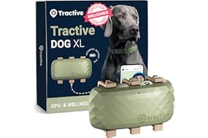 Tractive XL Smart Dog GPS Tracker | Live Pet Tracker with Virtual Fence | Vital Signs Monitoring of Heart & Respiratory Rate | Up to 1-Month Battery Life | Dog Collar Attachment (Green)