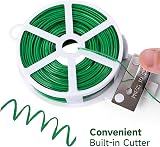 KINGLAKE 50m Garden Wire Ties Green Plant Ties with Cutter Soft Twist view 3