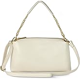 TAKEASY Italian Calf Leather Crossbody Handbag for Women with 2 Zippered Compartments | Everyday Shoulder Purse with Strap