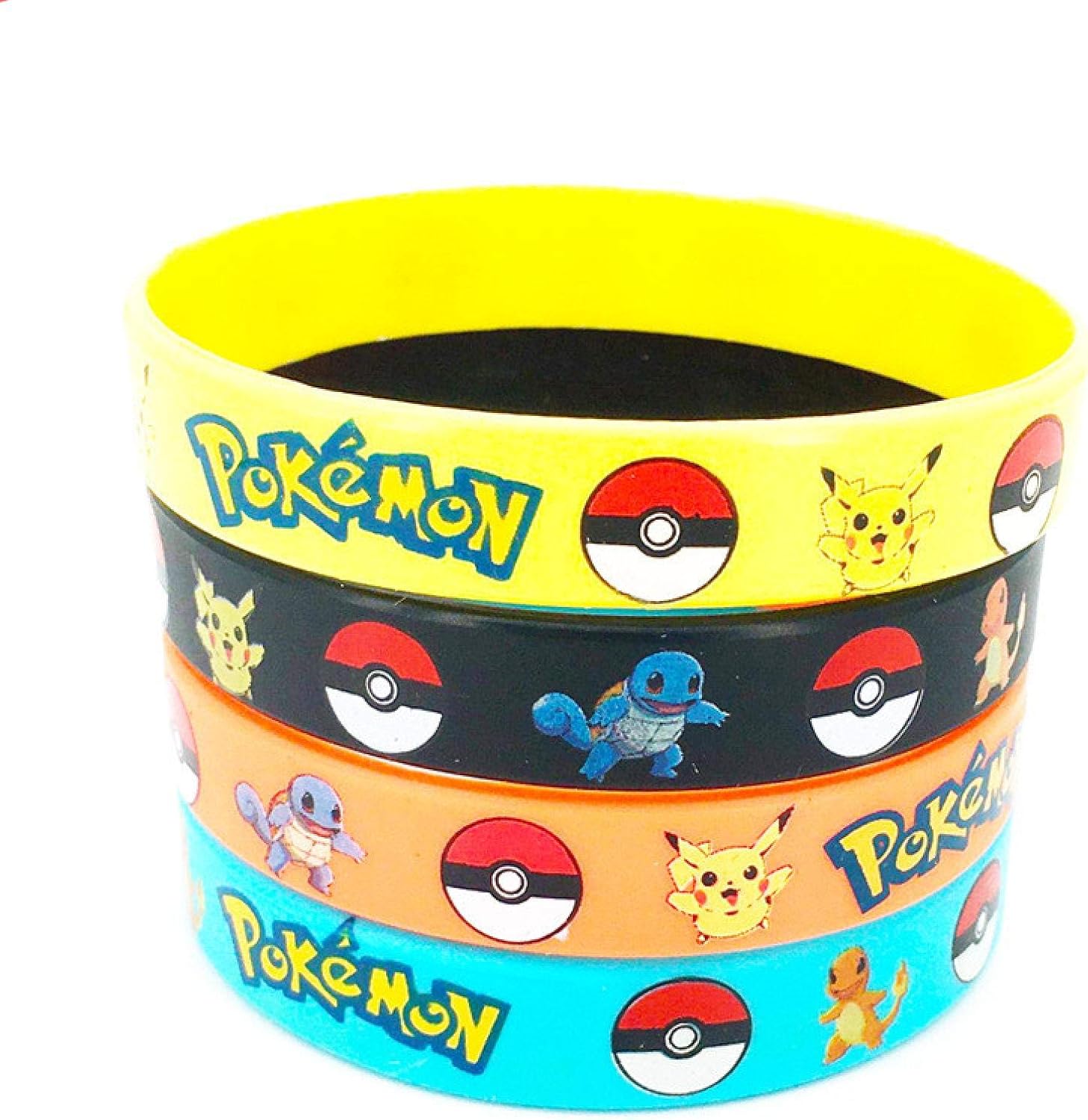 Pikachu Lot de 4 bracelets Pokémon Go en silicone pour enfants Amazon