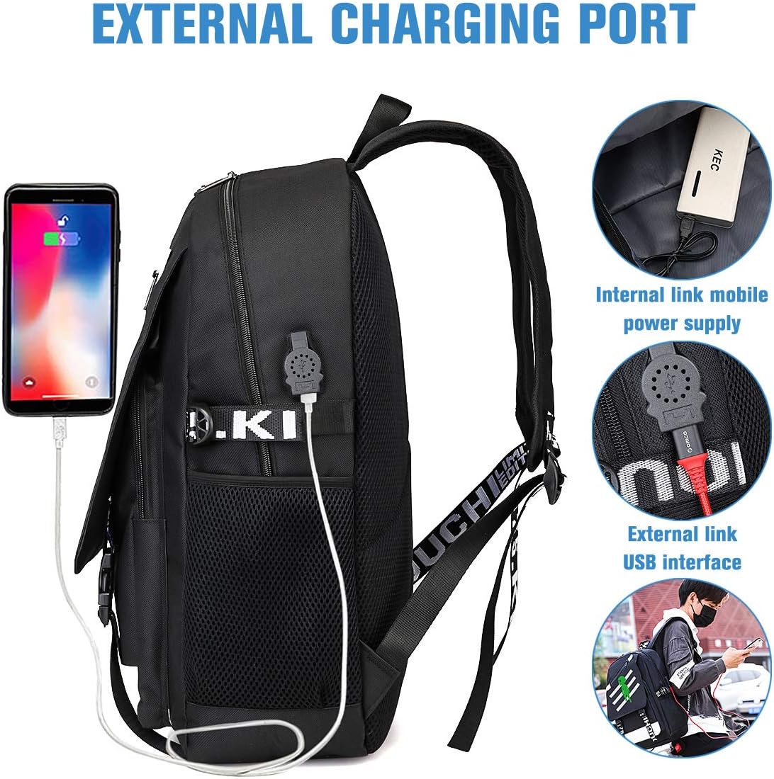 Anime Laptop Backpack for Boys, Alien School Bags Bookbags for Teen Boys - Image 3