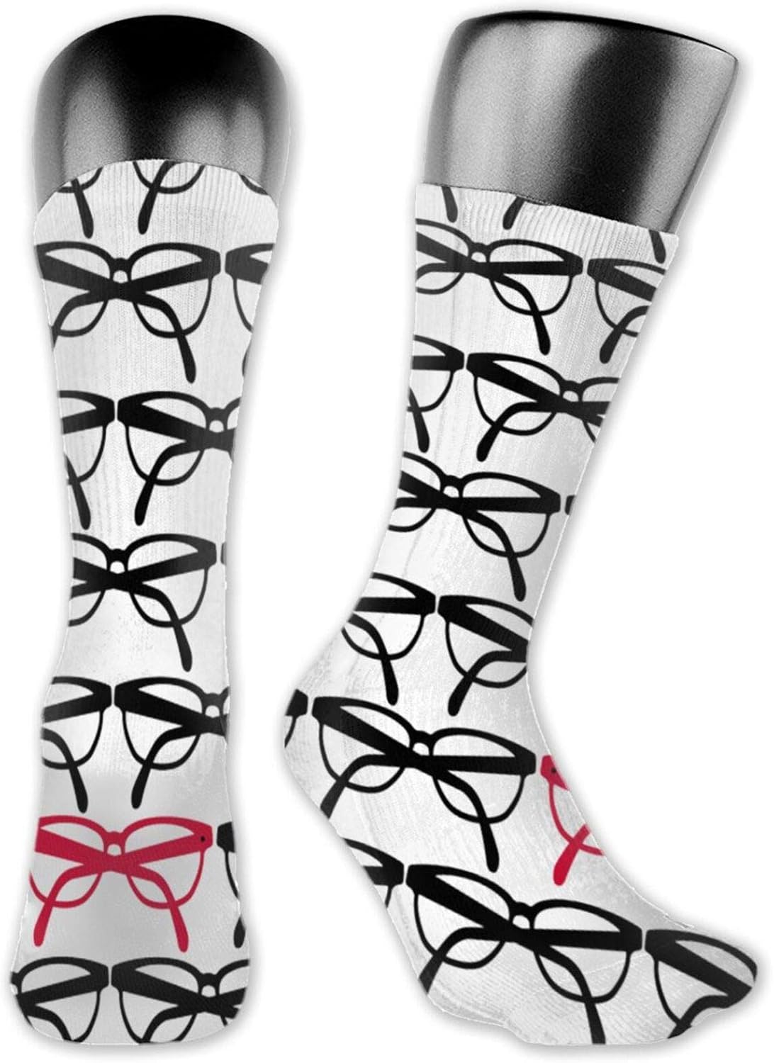 Optometrist Eye Glasses Frames Pattern Crew Socks For Men
