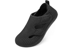 LeIsfIt Diabetic Shoes for Women Adjustable Extra Wide Barefoot Walking Shoes for Swollen Arthritis Edema Feet Wide Width Zero Drop Sole