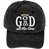 God is Good All The Time Hat Christian Baseball Cap Hat Adjustable Embroidered Hats for Men