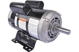 54421193 5HP Air Compressor Motor Replacement for Ingersoll Rand, Single Phase, 184T Frame, Open Drip Proof Enclosure, 5Hp Output, 3450RPM, 60Hz, 208-230V, 23378805 Mixizap