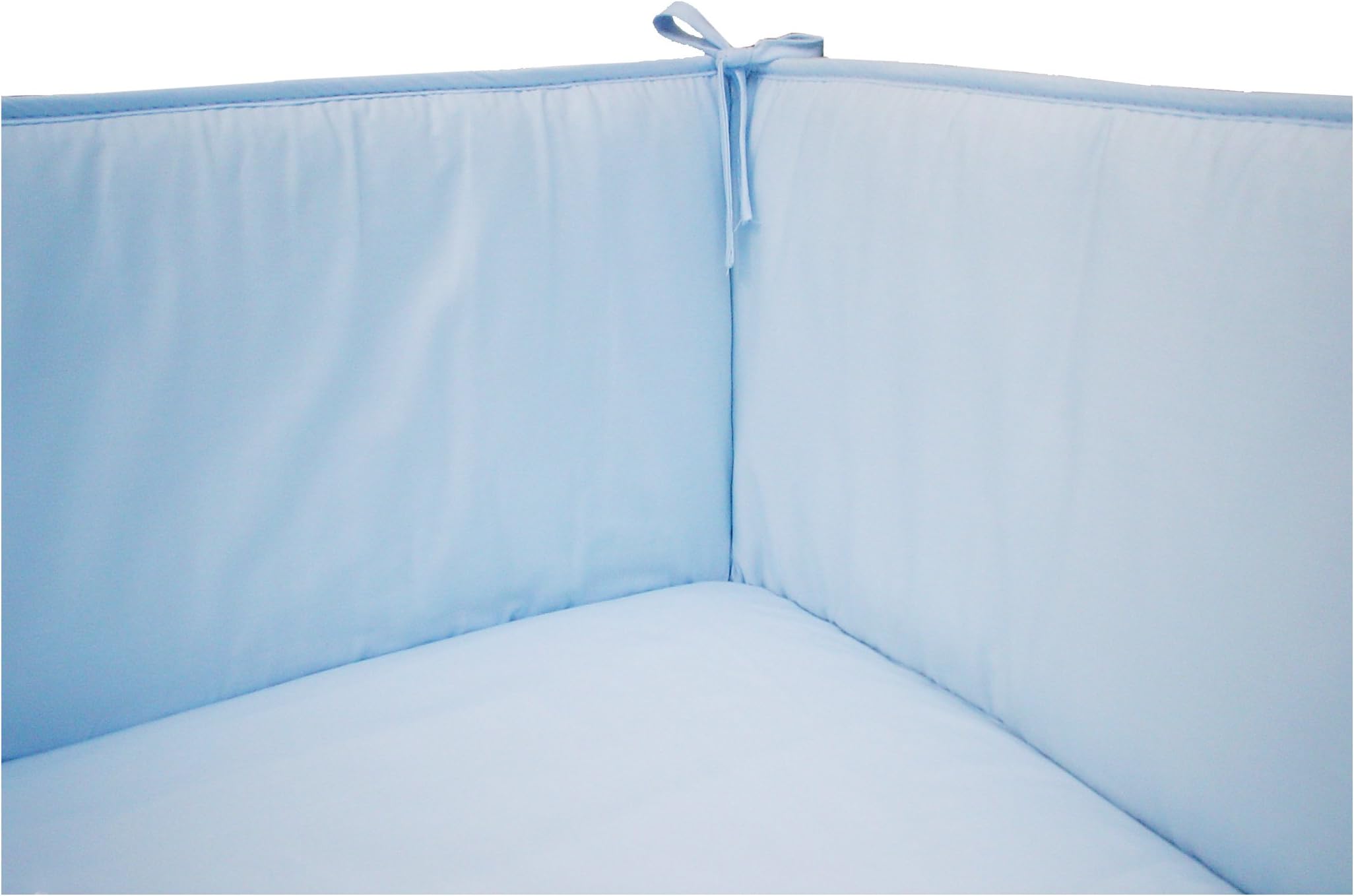 TL Care 100% Cotton Percale Crib Bumper, Blue, for Boys and Girls