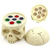 Tattoo Ink Cups Holder, SOTICA Ink Caps Holder Stand Lots Design Hard Skull Resin Tattoo Ink Caps Cups Holder Stand for Permanent Makeup Tattooing Tool