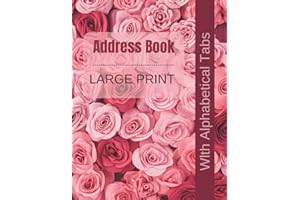 Address Book Alphabetical Tabs: Large Print : Address And Phone Book, Big address Book For Seniors And People With Low Vision