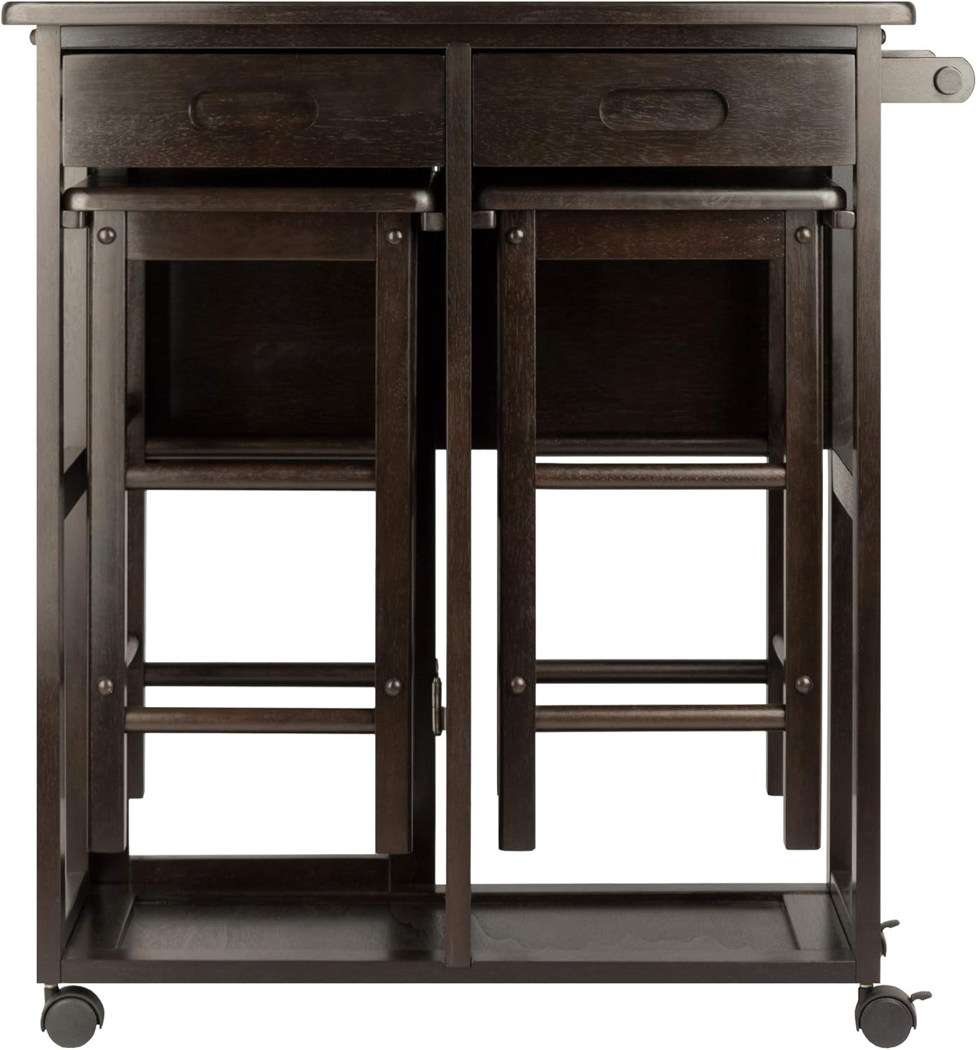 Winsome Suzanne 3-PC Set Space Saver Kitchen, Coffee Finish: Furniture & Decor