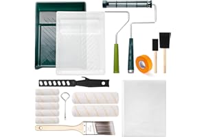 CoatPro Twools Paint Roller Kit 18 pcs, 9-Inch Paint Roller Covers and 4" Small Paint Rollers with Frames, Wall Paint Brushes & Painting Supplies for Home, Paint Tools & Accessories for House Painters