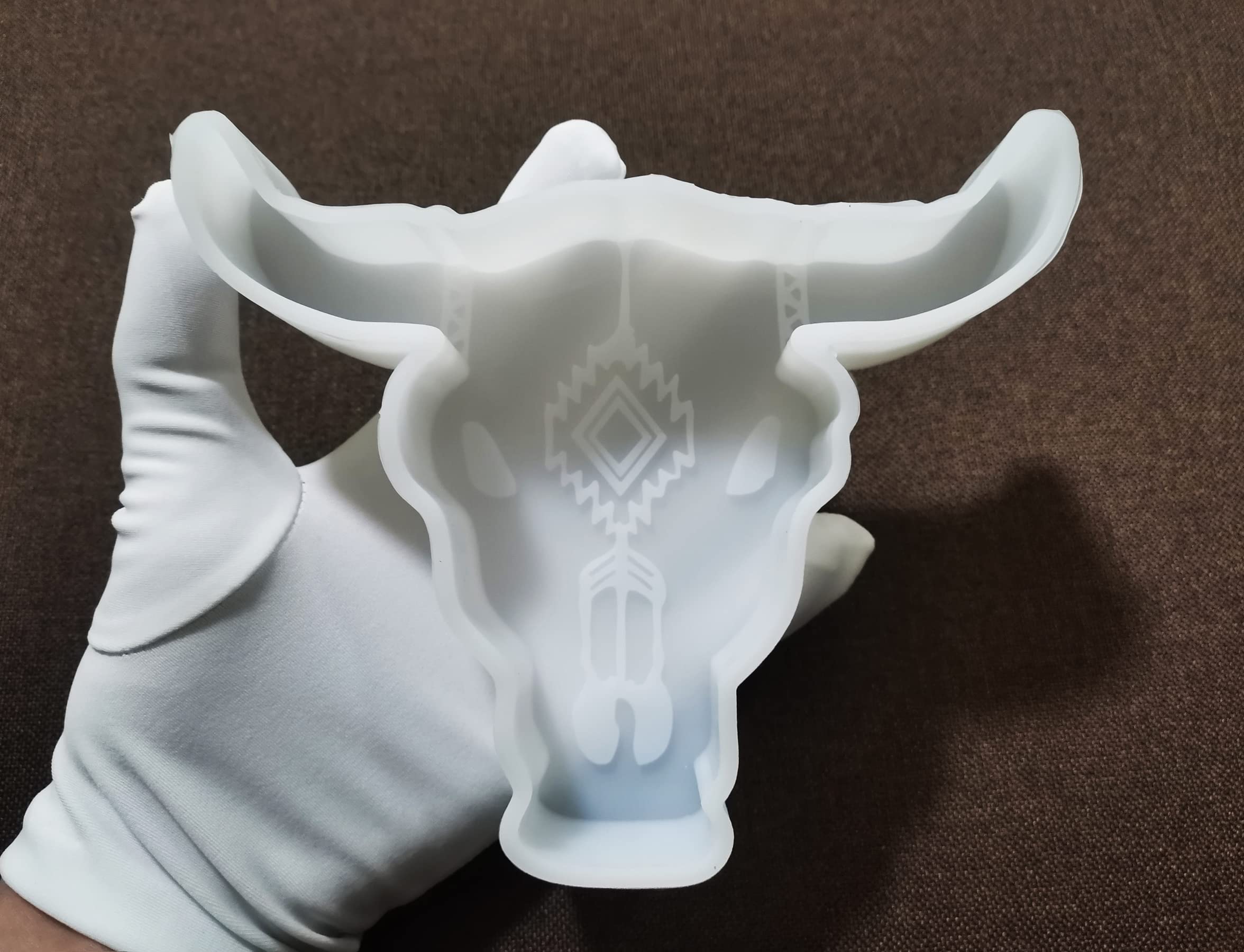 Photo 1 of ?300+ Design Optional? Fuehbur Bull Longhorn Shape Car Freshie Mold, Silicone Mould for Aroma Beads, Oven Safe DIY Handmade Epoxy Resin,Soap,Candle, XL - 6.3'' x 5.3'' x 1.23''