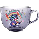 Disney Lilo & Stitch Living The Dream Glass Coffee Mug | Holds 16 Ounces