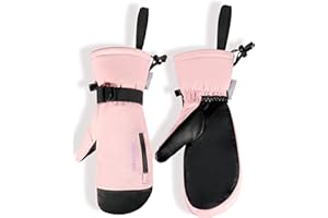 Supertrip Ski Mittens Men Women, Waterproof Snowboard Mittens Gloves Touch-Screen Anti-Slip Snow Mitts 3M Thinsulate, Warm Insulated in Cold Weather Winter