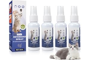 G · PEH Cat Deterrent Spray, Cat Repellent Spray Indoor and Outdoor for Cat, Cat Scratch Deterrent Training Aid for Furniture, Curtains, Sofas, Indoor & Outdoor, 4 Pack Cat Urination Deterrent Keep Cats Away