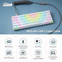 RK ROYAL KLUDGE RK61 60% Mechanical Keyboard with