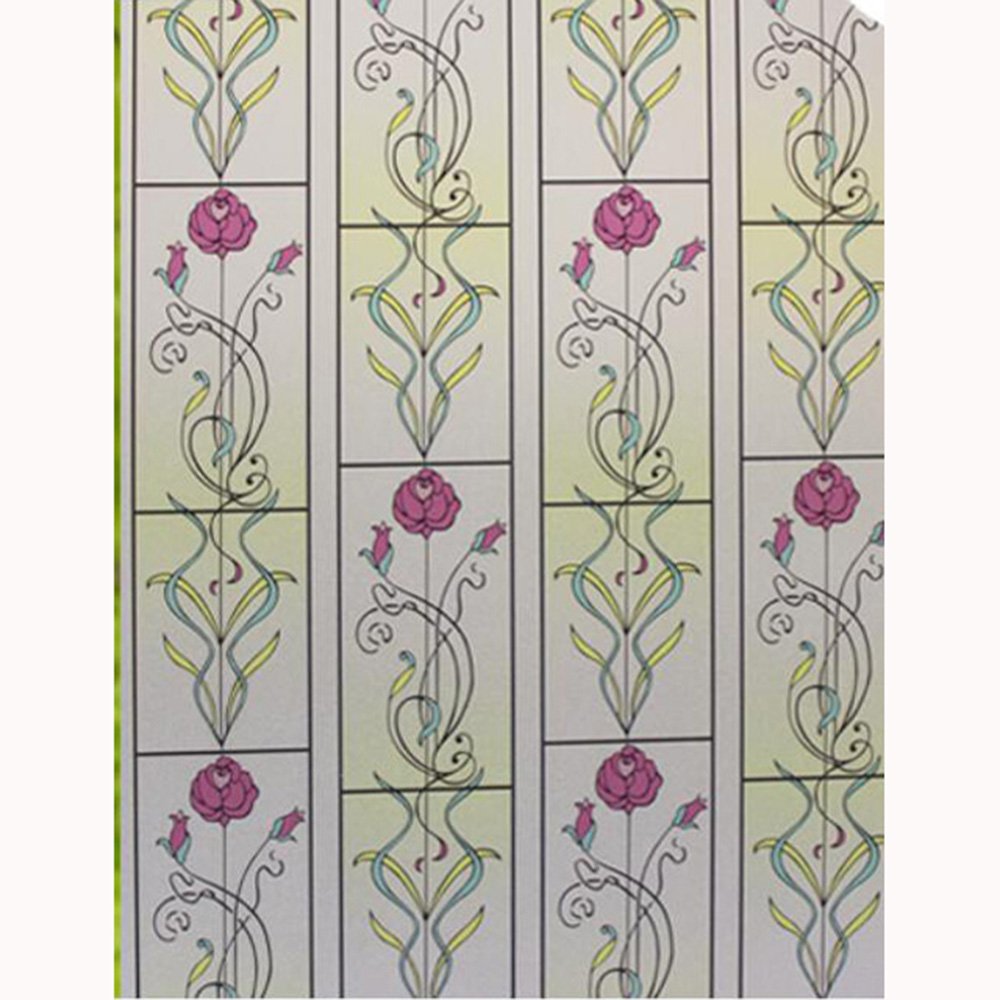 お歳暮 Faster 静電ガラスフィルム ステンドグラス 窓 ガラスフィルム 窓 目隠しシート ガラスシート 装飾フィルム プライバシー対策 透明 Uvカット 飛散防止 B07bsg5sq7 ローズ 90 3000cm Seminario Ekosbrasil Org