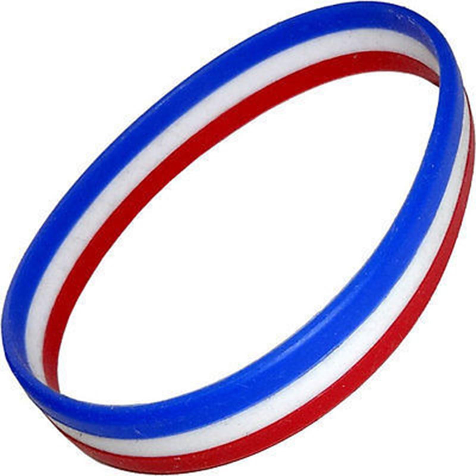 Silicone JewelleryFrance French Flag Rubber Silicone Wristband Bracelet Bangle Mens Ladies Jewelry