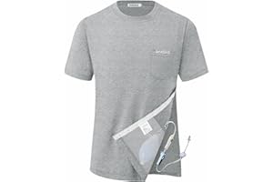 HORSSLE Post Shoulder Surgery Shirt, Comfy Mastectomy After Surgery Shirt, Full Open Side Snap Chemo & Dialysis Friendly