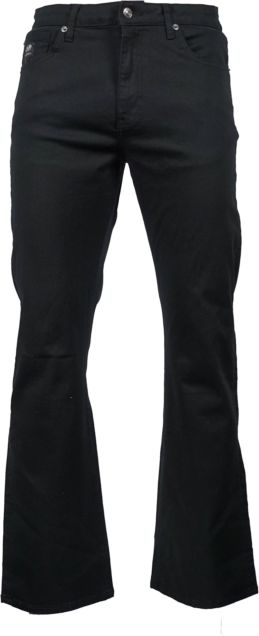 LCJ Denim Men's Bootcut Stretch Indie Retro Jeans 70s Black LC20