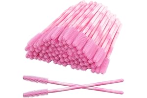 Upgrade 100pcs Silicone Mascara Wands, Disposable Mascara Wand, Silicone Spoolies, Soft Lash Spoolies Brush for Eyelash Exten