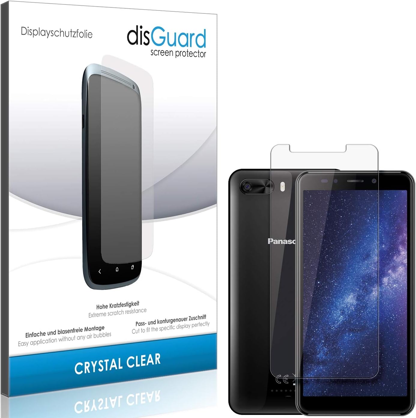 [2 Pack] Panasonic P101 Screen Protector Film disGuard® [Crystal Clear] Invisible, Transparent, Clear / Scratch Resistant, Bubble-Free Install, Anti-Fingerprint, Anti-Scratch / Film, Protector Film, Screen Guard
