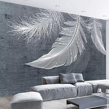 Yusdk Einfache Weisse Feder Foto Wandbild Tapete Wohnzimmer Schlafzimmer Skandinavischen Stil Haus Dekoration Wandbild 250 175 Amazon De Kuche Haushalt