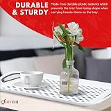 DIVCHI 2-Pack Serving Tray Set Non-Slip Lap Boards with Handles Grey & White view 4