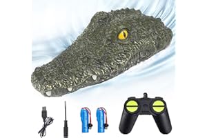 Eseesmart Remote Control Boat, Electric RC Alligator Boat, 2.4G High-Speed Simulation Crocodile Head Water Toys, Waterproof Prank Toy for Pools and Lakes, Floating Crocodile Head