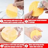 Lanjue 60 Count Facial Sponges Cleansing White Compression Sponges 2.5 Inch view 2