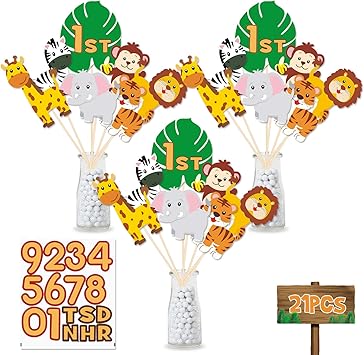 Amazon Com Jungle Safari Birthday Party Centerpiece Sticks Diy