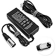24V 2A 3-Pin XLR Connector Electronic Scooter Battery Charger for Go-Go Elite Traveller,Pride Mobility,Jazzy Power Chair Battery Charger & Plus Ezip Mountain Trailz (with 3.9ft US Power Cord)