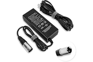 XINXINLIN 2025 Upgrade 24V 2A Electronic Charger for Go-Go Elite Traveller, Pride Mobility, Jazzy Power Chair Charger (with 3.9ft US Power Cord)