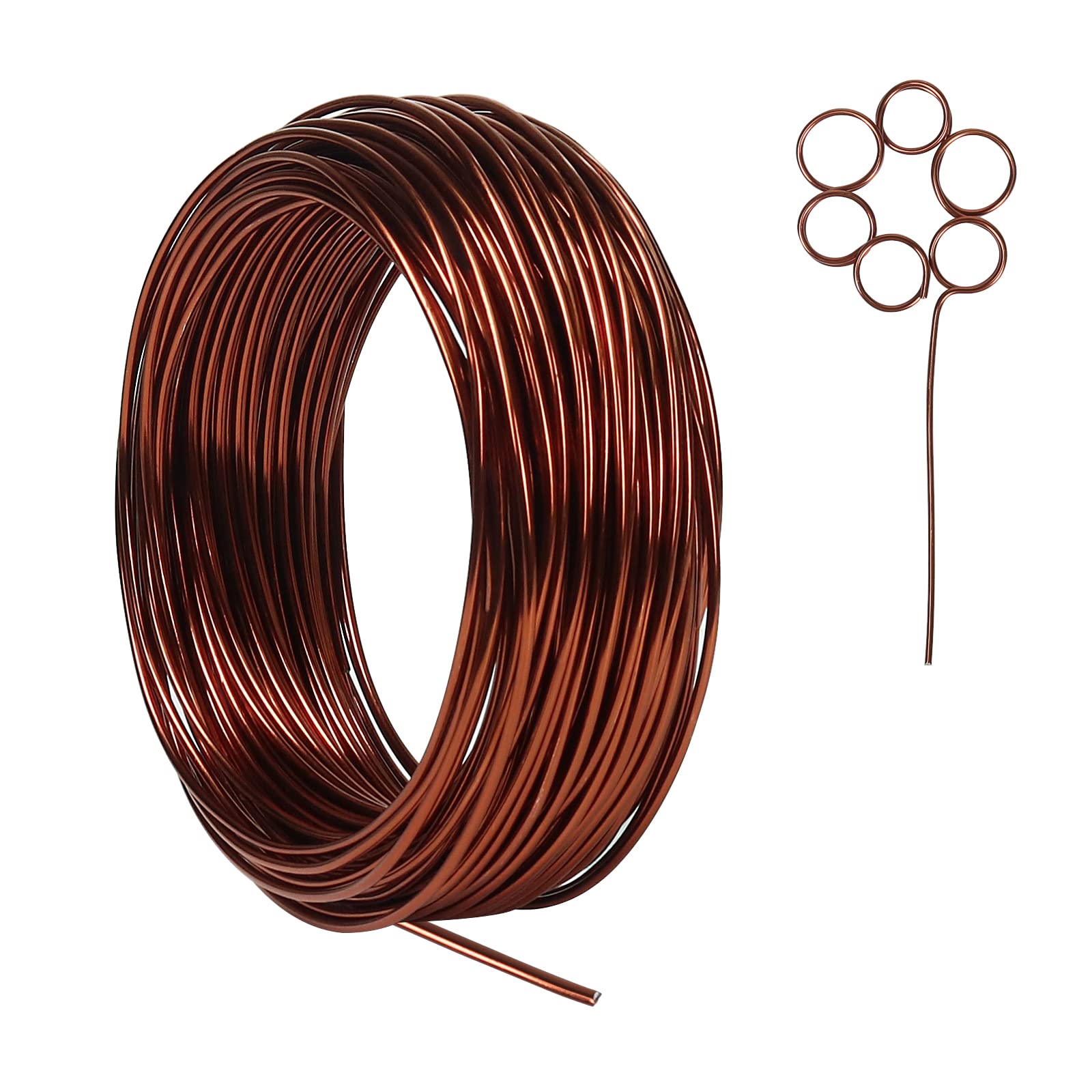 12 Gauge Aluminum Bonsai Wire, 100 Feet 2mm Thick Bendable Metal Craft Wire for Sculpting, Modelling, Skeleton, Floral Making, Crafting, Weaving and Wrapping (Bronze)