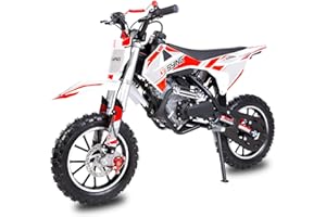 SYING 58CC 4-Stroke Kids Dirt Bike, Pro Engine Gas Dirt Bikes for Kids 8-14, Pull Start Motorbike, 10" Wheels Up to 21.75 Mph Mini Moto Gift for Child Teens, W/EPA Approved