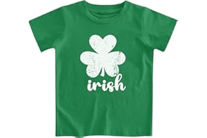 LOVEKIDER Kids St. Patrick's Day Shirt 1-8 Years Old Toddler Lucky Charm Clover Irish T-Shirts Shamrock Tee Outfits for Boys Girls