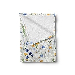Ambesonne Flower Throw Blanket, Wild Flowers
