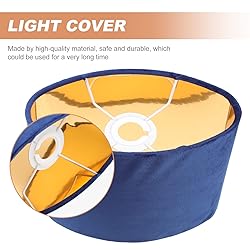 KALLORY Cloth Lamp Shade Oval Shaped Clip-on Lamp